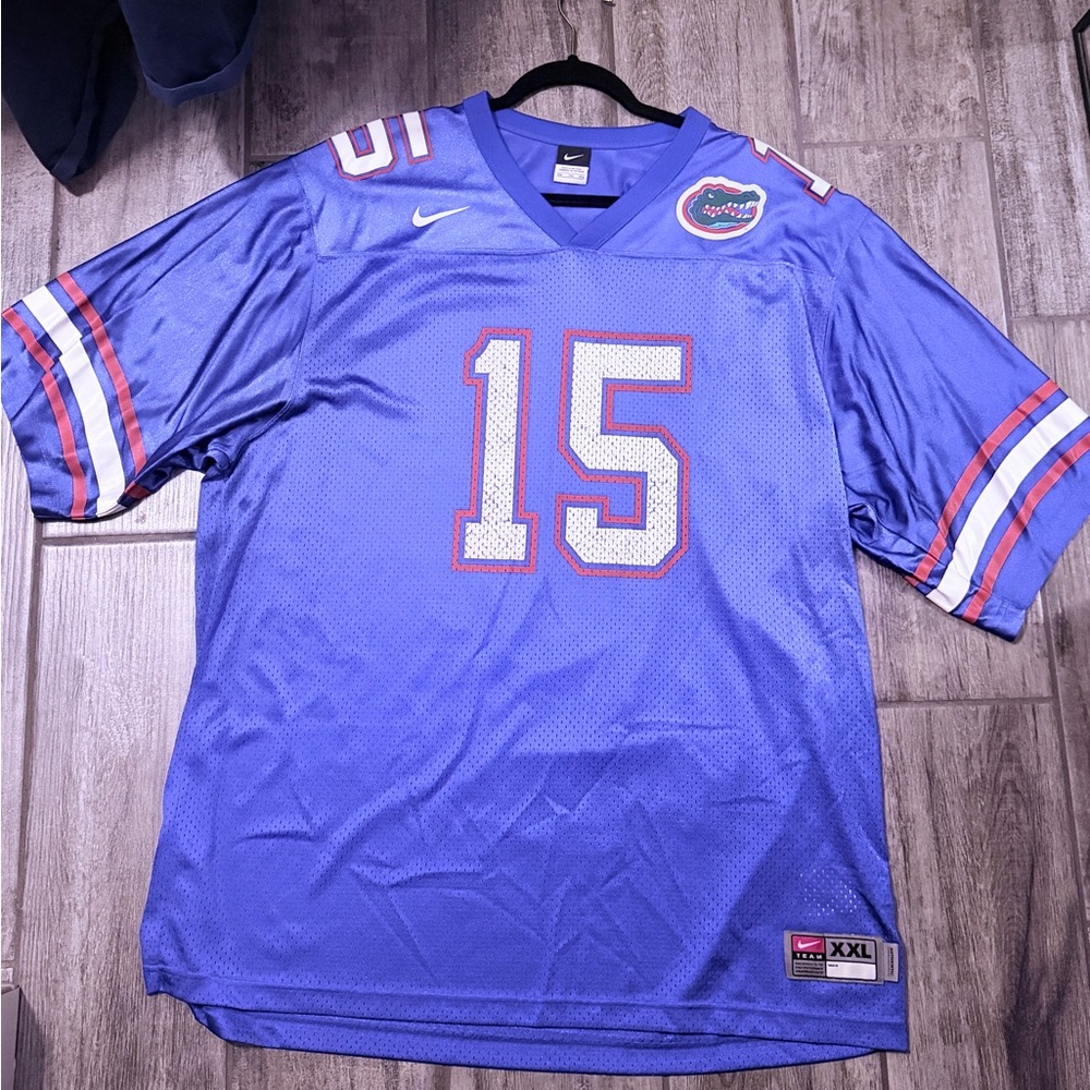 Nike Blue and Orange Men's Jersey